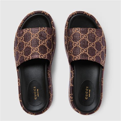 gucci fur slides cheap|gucci women's slides clearance sale.